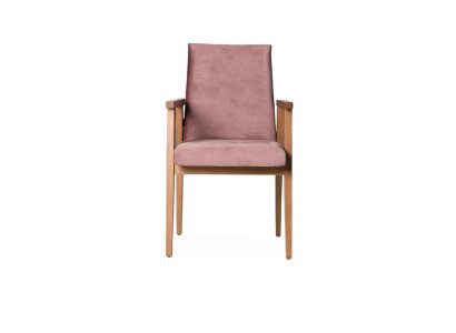 Design Chair with Armrests Upholstery Dining room Chairs Solid Wood Textile Wood new