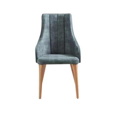 Luxury Design Upholstery Chair Chairs Seat Back Dining room Solid Real Wood Design