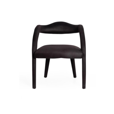 Dining room Chair Luxury Fabric Wood Design Chairs Recliner Upholstery Black Furniture