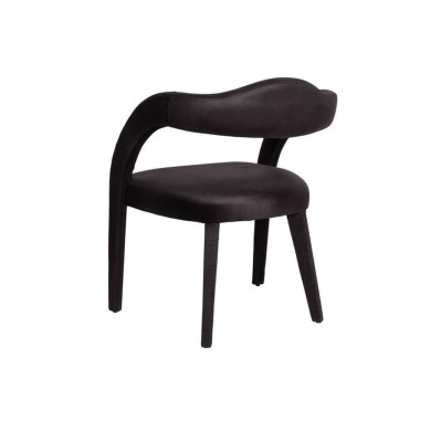 Dining room Chair Luxury Fabric Wood Design Chairs Recliner Upholstery Black Furniture
