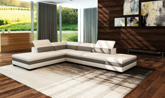 Leather sofa Couch Living landscape Corner sofa Corner Suite Design Modern Sofa 5127
