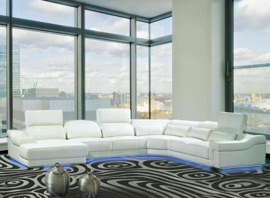 Noble Living landscape Couch Upholstery Sofa Corner sofa Seat Corner suite Leather