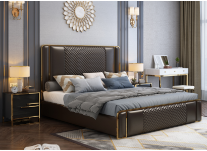 Luxury Designer Bed for the Bedroom Velvet Covered Furniture Beds Fabric