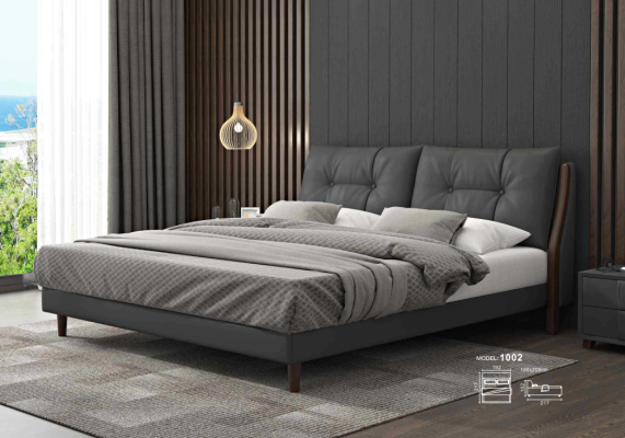 Hotel Bed Luxury Design Beds Upholstery Wood Leather Bedroom 180x200