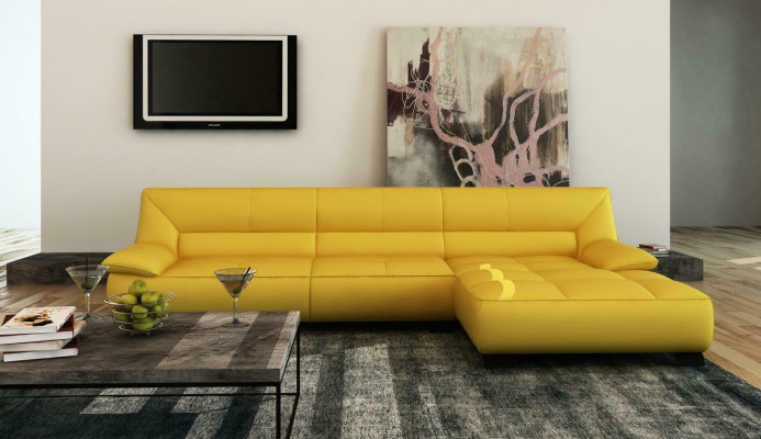 Leather sofa Couch Living landscape Corner sofa Corner Suite Design Modern Sofa