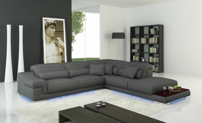 Adjustable Leather Seat Upholstery Corner Couch Sofa Suite L-shape Seat Corner