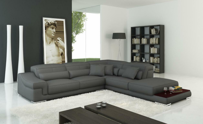 Adjustable Leather Seat Upholstery Corner Couch Sofa Suite L-shape Seat Corner