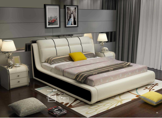 Luxury Bedroom Bed Double Beds Wood 180x200cm Designer Hotel