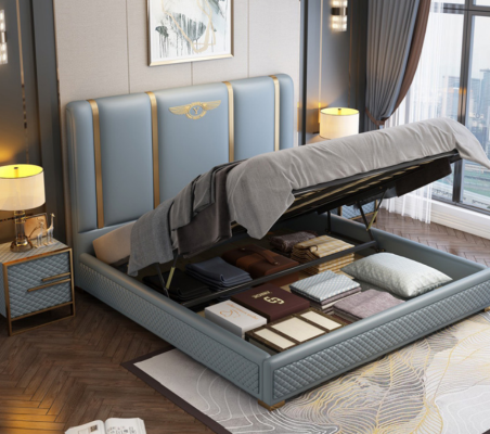 Bed Upholstery Design Luxury Metal Beds Double Marriage Sleep Room Leather