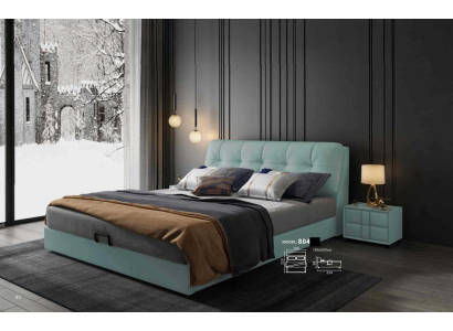 Designer Bed 180x200 Leather Metal Beds Double Bedroom Luxury Marriage