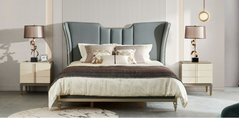 Bed Beds Design Double Hotel Upholstery Marriage 180x200cm Sleep Luxury Solid wood