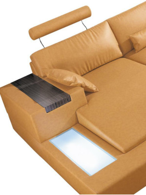 Big xxl leather sofa sofa Couch Upholstery corner lounge Suite U-shape Living landscape