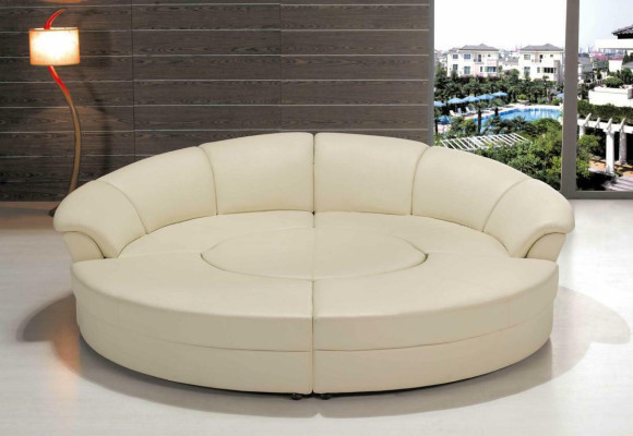 Round xxl Upholstery Living landscape couch Round eck sofa leather sofa Seat eck Suite