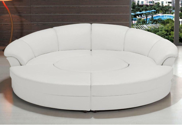Round xxl Upholstery Living landscape couch Round eck sofa leather sofa Seat eck Suite