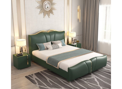 Designer Bed Bedroom Beds Textile Leather Hotel Luxury Upholstery