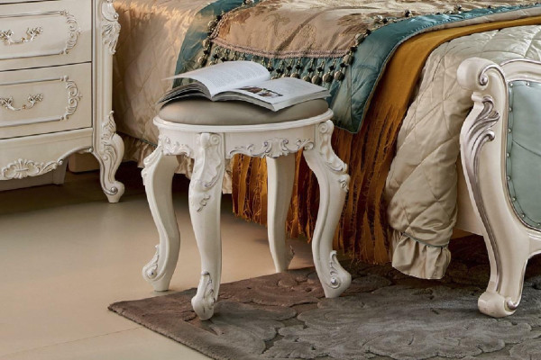 Baroque Stool Stool Dressing table Wooden stool Upholstery Ottoman