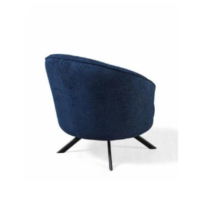 Armchair Luxury Single Seater Couch Textile Sofa Upholstered furniture Coucher BlaFabric  Textile