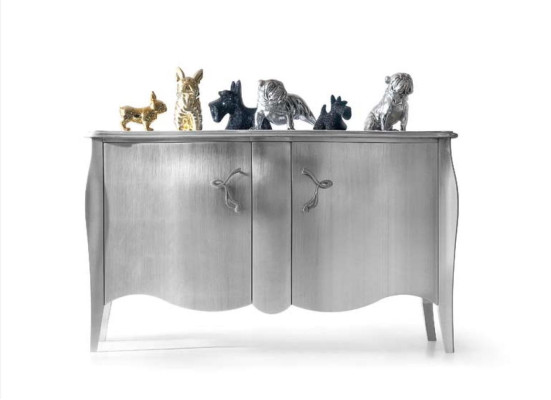 Silver Sideboard Chest of drawers Sideboard Cabinets Chests of drawers Wood Luxury Furniture Silver