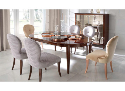 Modern Dining table from Wood with chairs for the Dining room