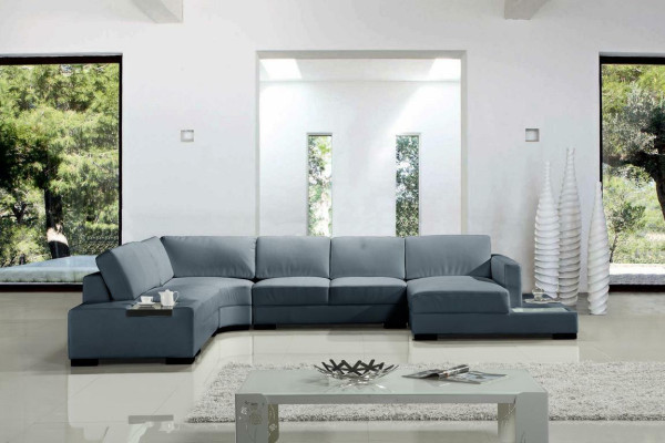 Leather sofa Corner sofa Sofa Living landscape Upholstery Seat Corner suite XXL Big Sofas new