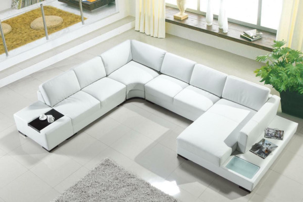 Leather sofa Corner sofa Sofa Living landscape Upholstery Seat Corner suite XXL Big Sofas new