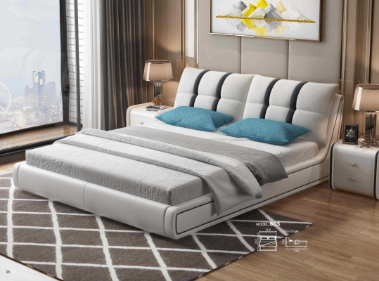 Designer Bed Bedroom Beds Furnishings Hotel Luxury Upholstery Leather Furniture