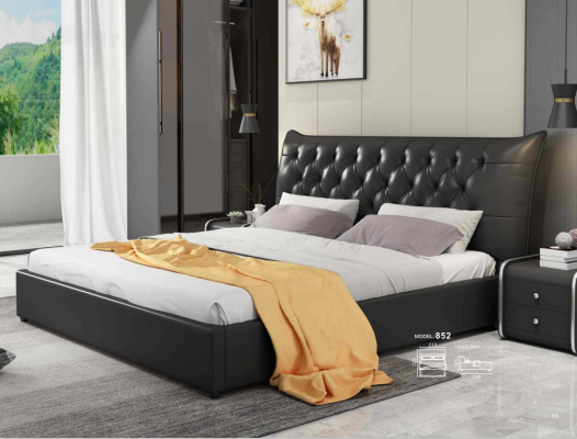 Designer Double bed Bed Beds Bedroom Leather Luxury Hotel Upholstery