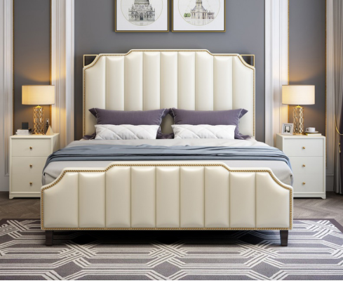 Bed Upholstery Design Luxury Double Hotel Beds Marriage 180x200cm Sleep Room
