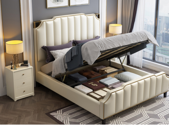 Bed Upholstery Design Luxury Double Hotel Beds Marriage 180x200cm Sleep Room