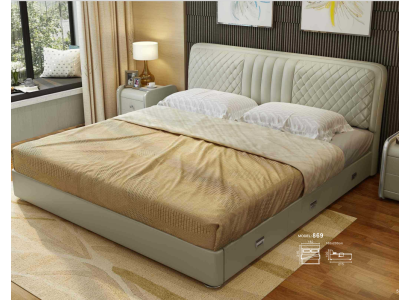 Fabric Design Bed Double Beds Luxury Marriage Modern Hotel Frame Sleep