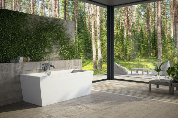 Bathtubs Rectangular Design Bathtub White Modern Bathroom