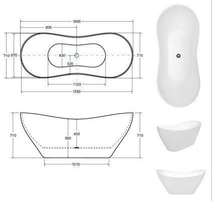 Black designer bathtub freestanding luxury bathtub in black