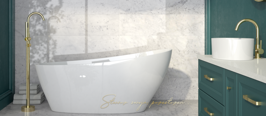 Exclusive free-standing bathtub acrylic tub shower bathroom ABlue f decorative design