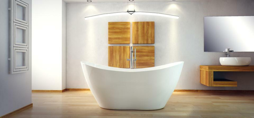 Exclusive free-standing bathtub acrylic tub shower bathroom ABlue f design