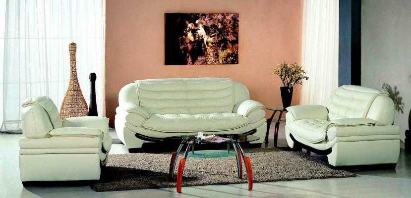 Classic Set Suite 3+2 Seater Leather Sofa Sofa Couch Upholstery Seat Sets