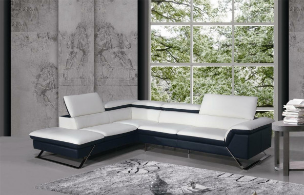 Designer seat cushion leather sofa suite couch living landscape L-shape