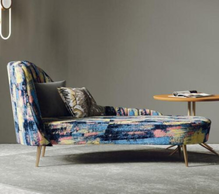 Chaise Lounge Upholstery Textile Modern Relax Seat Luxury Furniture Living landscape