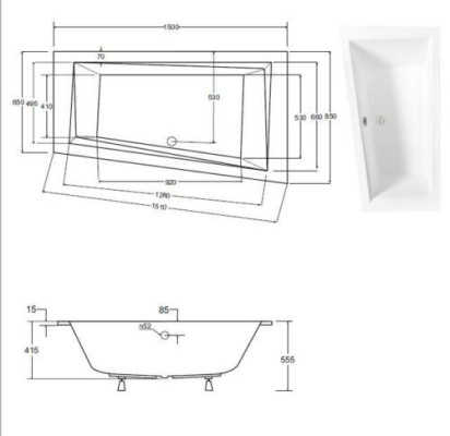Bathtub Corner Bath Tub Bathroom Built-in Tubs Acrylic Design
