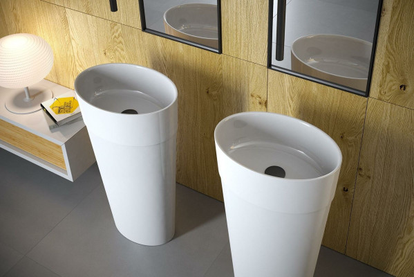 Modern Design Washbasin Acrylic Bathroom Freestanding Washbasin