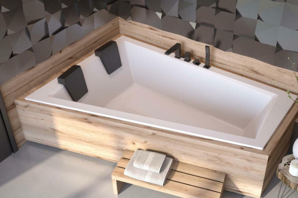 Bathtub 2 People Corner Bath Tub Bathroom Built-in Tubs Acrylic Design new