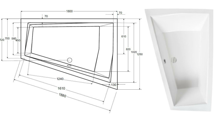Bathtub 2 People Corner Bath Tub Bathroom Built-in Tubs Acrylic Design new