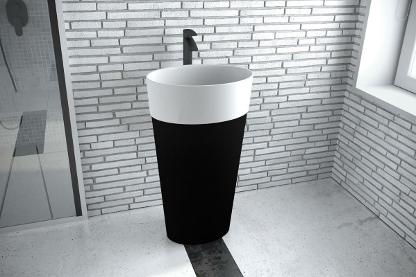 Design free-standing washbasin acrylic washbasin with column attachmentWashbasin