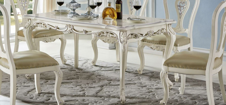 Ess Table Group Dining table 4x Chairs Dining room Set Solid wood Tables 5pcs