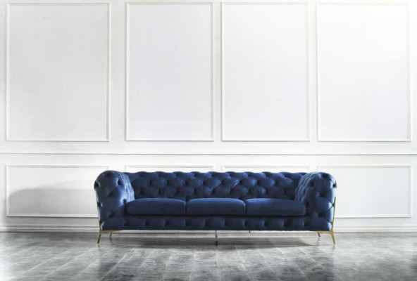 Chesterfield Textile Sofa Upholstery Seat Couch Big XXL 3 Seater Fabric Couches