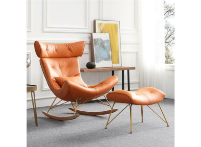 Armchair Metal Design Upholstery Lounge Club Chair Seat Room Swing