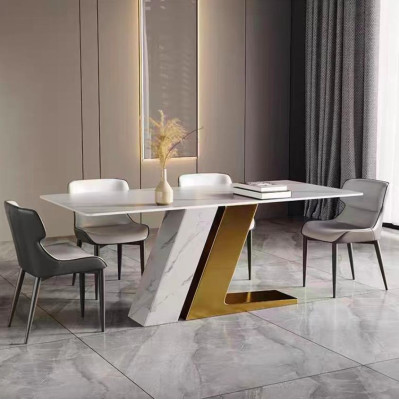Tables Design Table Luxury Marble Imitation Furniture Dining room Dining tables Modern Gold