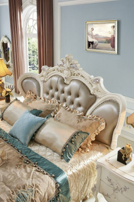Chesterfield Furniture Bedside table 3 pieces. Bedroom Set Bed Baroque Solid wood