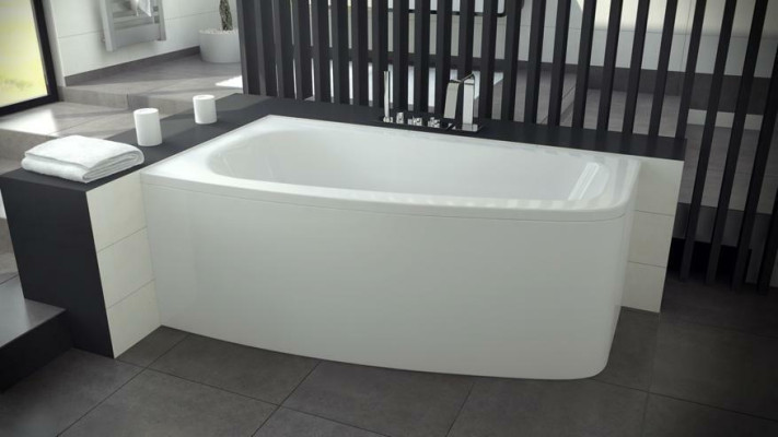 Bathroom Rectangular Corner Tubs Bathtubs White rounded corner tub new
