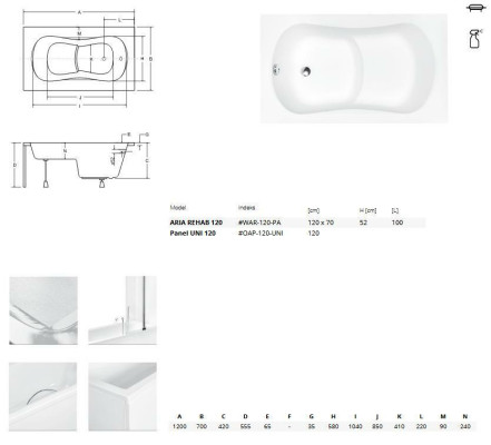Bathtub corner bathtub corner 120*70 cm acrylic bathtub bath corner bathtub