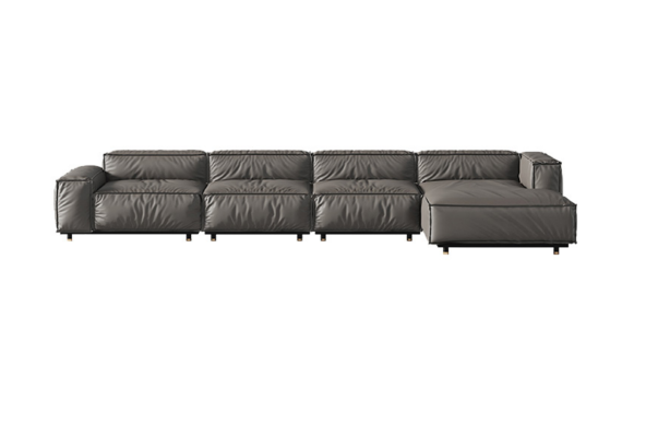 Corner sofa Sofa Couch Upholstery Living landscape Corner Sofas Suite L-shape Gray